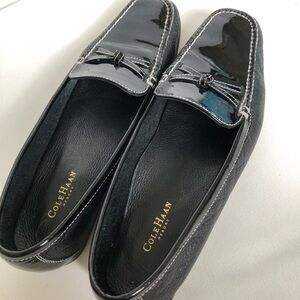 Cole Haan Women’s Loafers Size 8 Black Patent Leather Slip On Mocassin